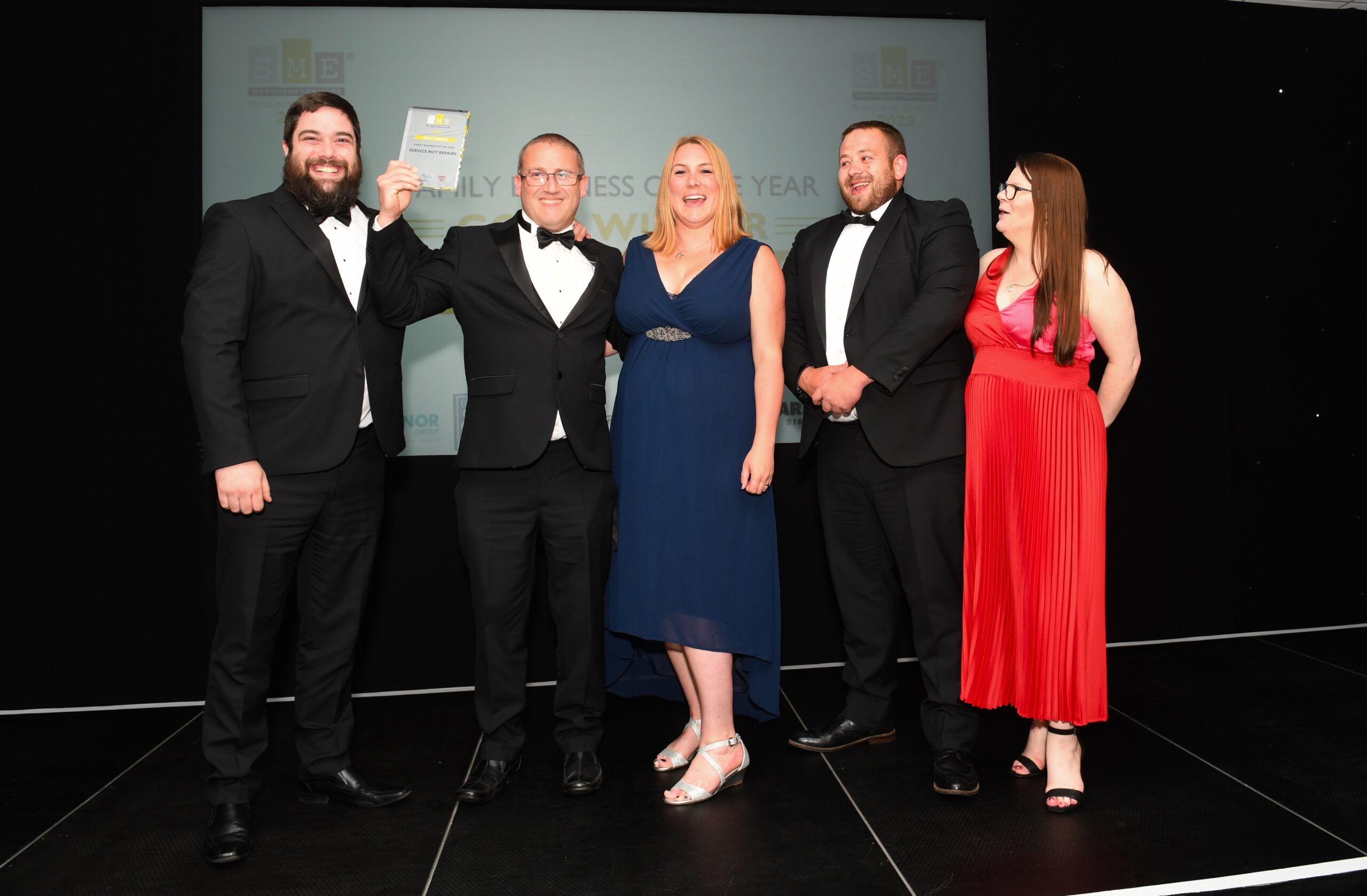 Service MOT Repairs team with their Family Business of the Year trophy